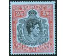SG117be. 1943 2/6 Black and red/pale blue. 'Broken lower right s