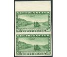 SG193c. 1931 50c Green. 'Imperforate Pair'. Brilliant fresh U/M