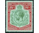 SG96e. 1919 10/- Green and deep scarlet/green. Superb fresh mint