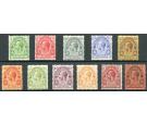 SG129-139. 1913 Set of 11. Superb fresh mint...