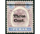 SG84c. 1900 3c on 8c Dull purple and ultramarine. 'Surcharge Dou