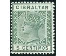 SG22a. 1889 5c Green. Broken 'M'. Brilliant fresh mint...