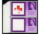 SG642a. 1963 Red Cross. 3d Red and deep lilac 'Red (cross) Omitt