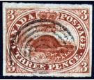 SG8. 1852 3d Brown-red. Choice used with excellent margins...