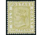 SG4. 1879 1/2d Olive-yellow. Superb fresh well centred mint...