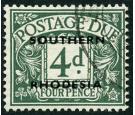 SG D6. 1951 4d Dull grey-green. Choice superb fine used...