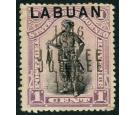 SG83ea. 1896 1c Black and grey-mauve. 'Overprint Double'. Very f