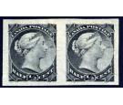 SG102ab. 1882 1/2c Grey-black "Imperforate Pair'. Superb fresh w