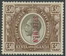 SG103s. 1922 £50 Black and brown. 'SPECIMEN'. Superb fresh well