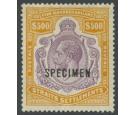 SG240ds. 1921 $500 Purple and orange-brown. 'SPECIMEN'. Very fin