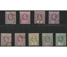 SG76-84. 1902 Set of 9. Fine used...