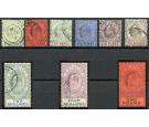 SG56-64. 1904 Set of 9. Very fine used...