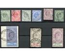 SG66-74. 1906 Set of 9. Very fine used...