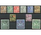 SG170-180. 1912 Set of 11. Very fine used...