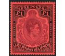 SG114. 1938 £1 Brown-purple and black/red. Superb perfectly cen