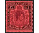 SG114. 1938 £1 Brown-purple and black/red. Superb well centred.