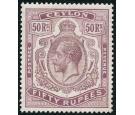 SG358a. 1924 50r Dull purple. 'Break in scroll'.  Choice brillia