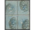 SG47. 1860 2d Blue. Superb fine used nlock of 4...