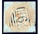 SG9. 1853 4d Pale orange. Superb fine used with large margins...