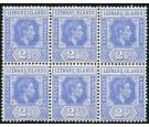 SG105ab 1942 2 1/2d Light bright blue. 'Serrated edge'. Brillian