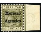 SG3cb. 1898 20c Olive-green. Inverted 'V' for 'A'. Brilliant fr