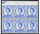 SG576a Variety. 1965 4d Deep ultramarine. 'Imperf. to top sheet