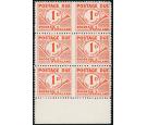 SG D1a. 1961 1d Vermilion. Postage Due. 'Imperforate Between, Ho