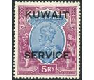 SG O25. 1929 5r Ultramarine and purple. Brilliant fresh U/M mint