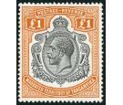 SG107. 1927 Â£1 Brown-orange and black. Brilliant fresh U/M mint