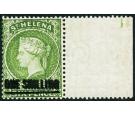 SG45a. 1894 1/- Yellow-green. 'Surcharge Double'. Brilliant U/M 