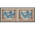 SG O19b. 1946 2/6 Blue and brown. Diaeresis over second 'E' of '