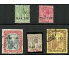 SG91-95. 1918 Set of 5. Very fine used...