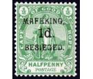 SG2. 1900 1d on 1/2d Green. Brilliant fresh mint...