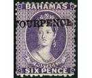 SG45x. 1883 4d on 6d Deep violet. 'Watermark Reversed'. Very fin