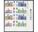 SG796a Variety. British Architecture. 5p 'Imperforate'. U/M bloc