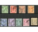 SG73-82. 1913 Set of 9. Very fine used...