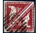 SG18b. 1863 1d Deep brown-red. Very fine used pair with excellen