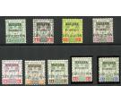 SG30-38. 1922 Set of 9. Brilliant fresh mint...