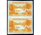 SG231a. 1933 10c Orange-yellow 'Imperforate Pair'. Brilliant U/M