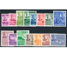 SG276-290. 1950 set of 15 values. U/M mint...