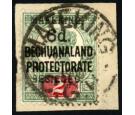 SG8. 1900 6d on 2d Green and carmine. Superb fine used on piece.