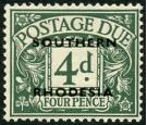 SG D6. 1951 4d Dull grey-green. Brilliant fresh U/M mint...