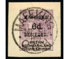 SG10. 1900 6d on 3d Lilac and black. Brilliant fine used on piec