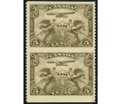 SG274 Variety. 1928 5c Olive-brown. 'Imperforate x Perforate Pai