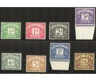 SG D27-D34. 1937 Set of 8. Brilliant fresh U/M mint...