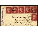 SG Z27. 1860 Small envelope to England, bearing a superb fine us