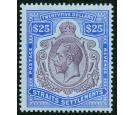 SG213. 1912 $25 Purple and blue/blue. Choice brilliant fresh min