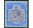 SG213. 1912 $25 Purple and blue/blue. Choice brilliant fresh min