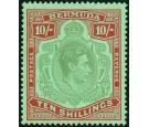 SG119a. 1939 10/-Bluish green and deep red/green. Superb fresh m