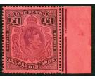 SG114a. 1942 £1 Purple and black/carmine. Brilliant U/M mint...